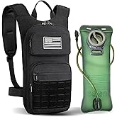 Hydration Backpack Tactical with 3L TPU Water Bladder: Hiking MOLLE Military Day Bag for Hunting for Men Women
