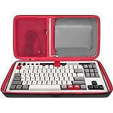 GEEKRIA Mechanical Gaming Tenkeyless TKL Keyboard Case, Hard Shell Travel Bag, Compatible with 8Bitdo Retro Mechanical Keyboard Dual Super Programmable Keys (Dark Gray)
