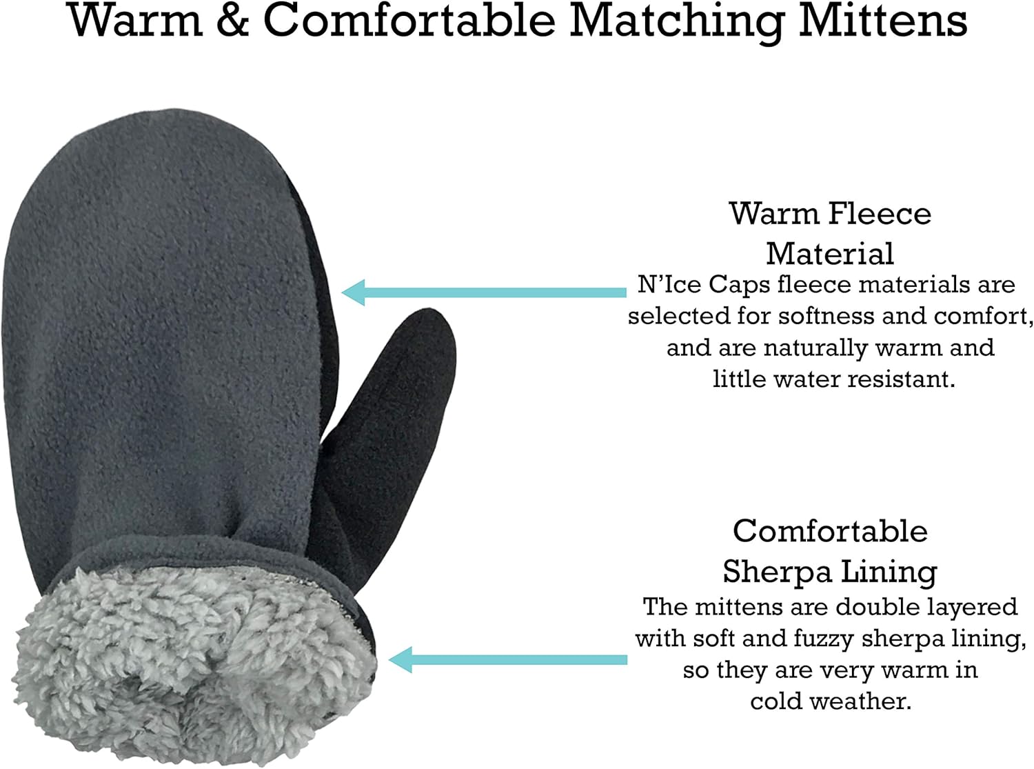 N'Ice Caps Little Boys and Baby Soft Sherpa Lined Fleece Dino Hat Mitten Set: Clothing