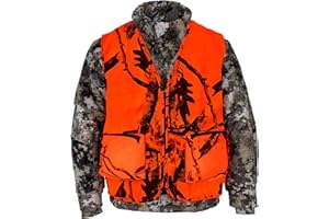 Klarny Outdoors Orange Hunting Vest with Pockets - High Visibility, Waterproof, Ultra-Quiet Deer and Bow Gear Accessories