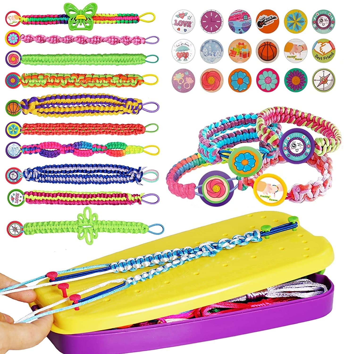 KEEHOM Friendship Bracelet Making Kit, DIY Bracelet Craft Kid Girls Jewellery Making Kits Birthday Gifts for Ages 6-13yr, Art and Crafts Toys for Girls