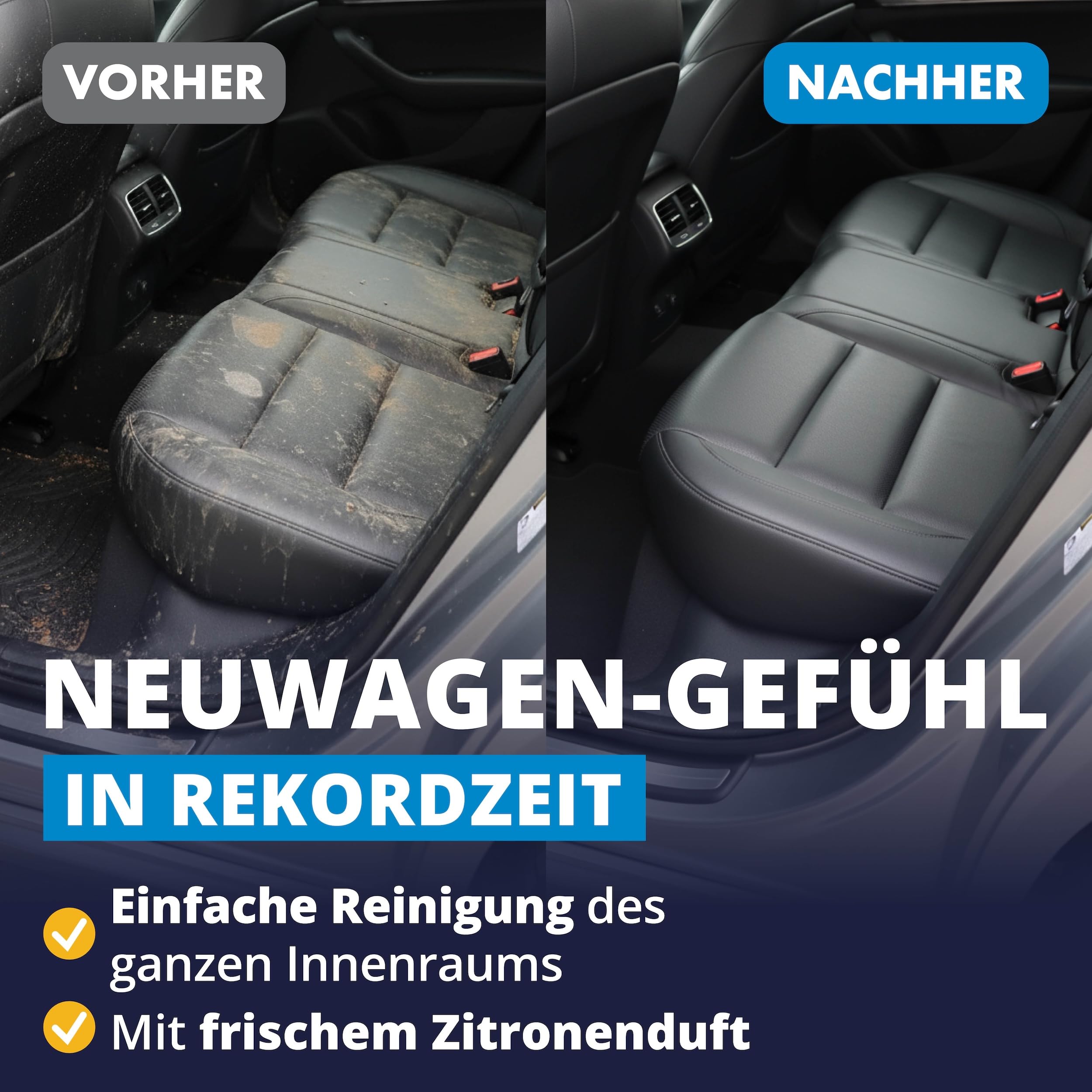 LICARGO Innenraumreiniger Auto 500 ml - Neuwagen-Frische in Minuten - Kraftvoll & schonend - Cockpitpflege Auto für Kunststoff, Leder & Armaturen - Polsterreiniger & Cockpitspray für den Innenraum 2