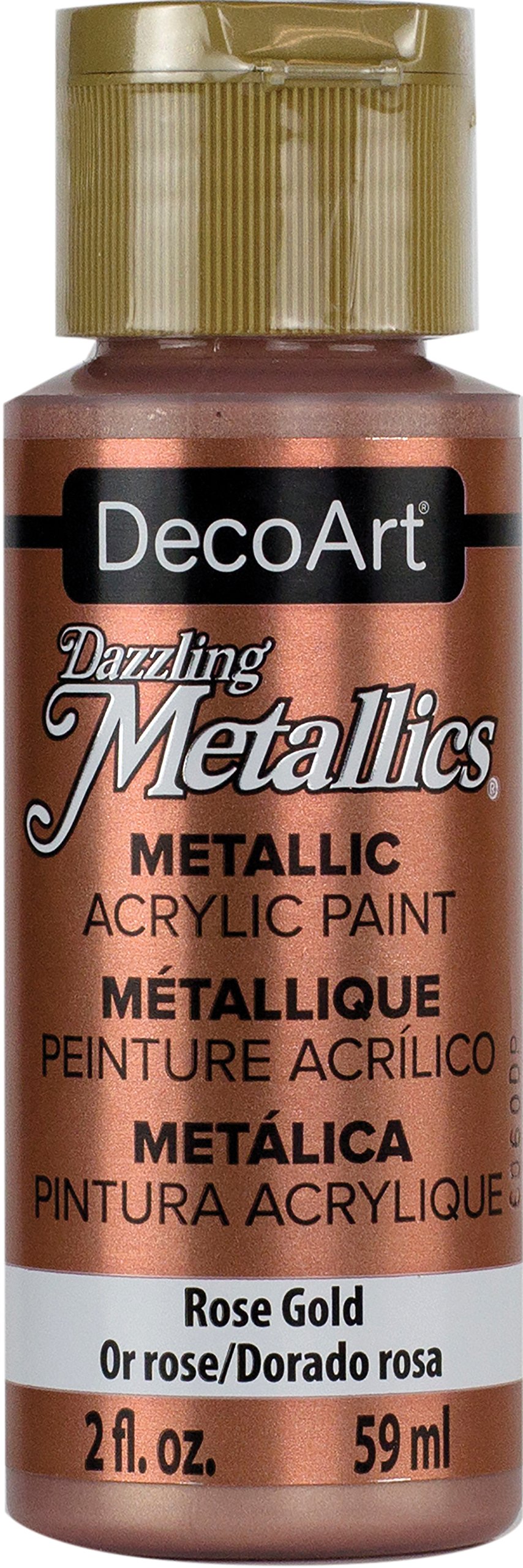 Deco Art Dazzling Metallics Acrylic Paint 2oz-Rose Gold, Other, Multicoloured, 3.37x3.37x9.98 cm