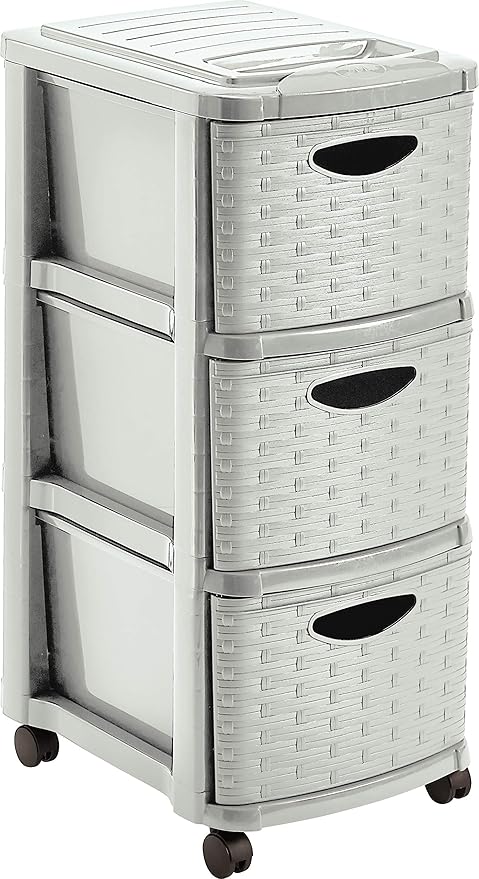 M Home Commode De Rangement 3 Tiroirs Roulettes Plastique Imitiation Osier Beige Clair Ficelle 29 X 39 X 65 Cm Commode Rattan M3 Pls6246 15 Amazon Fr Cuisine Maison