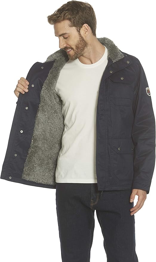 Gerry Mens Sherpa Lined Barn Jacket, Everyday Packable Hood Lined