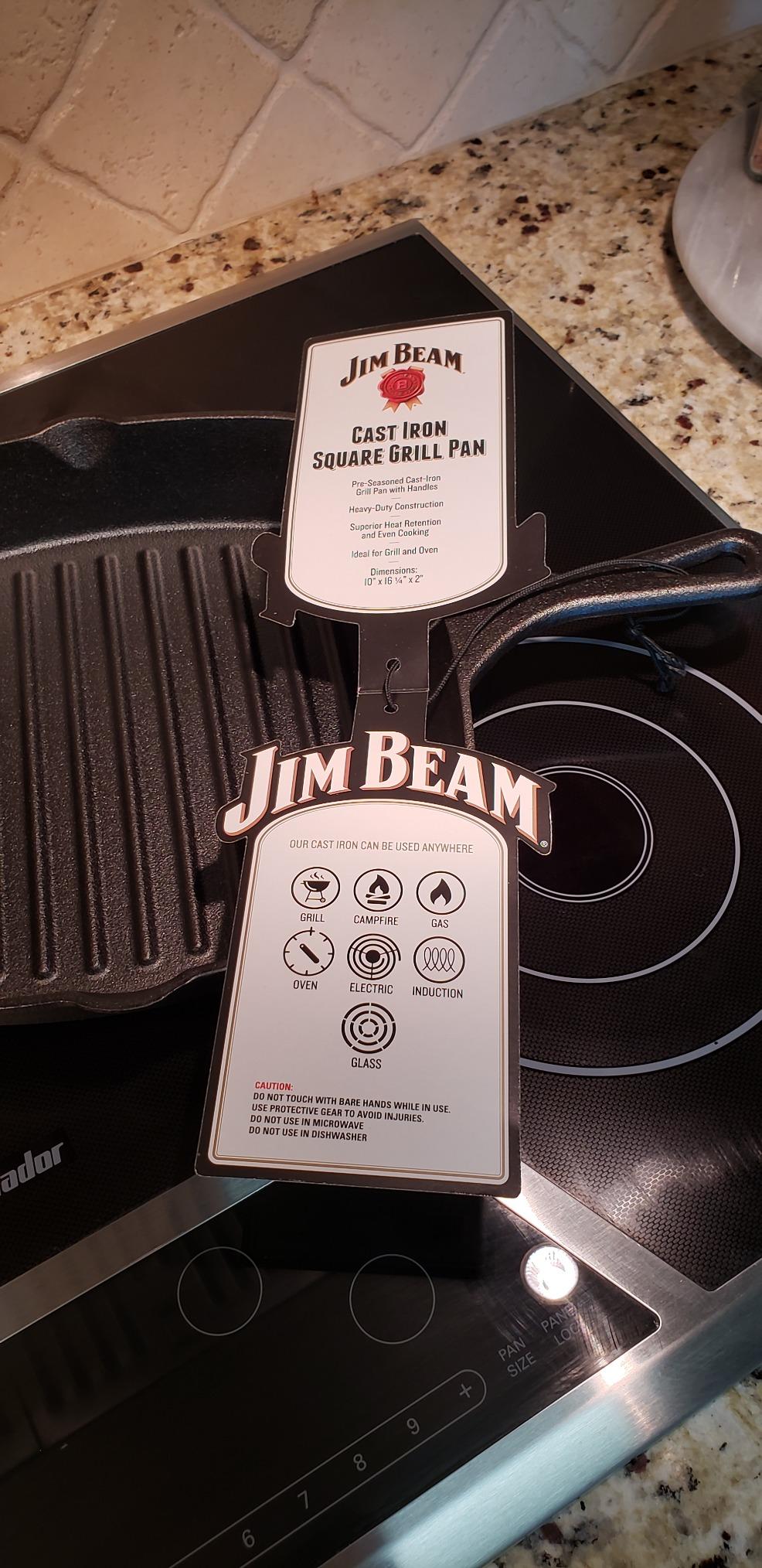 $8/mo - Finance Jim Beam , Pre Seasoned Cast Iron Square Skillet with ...