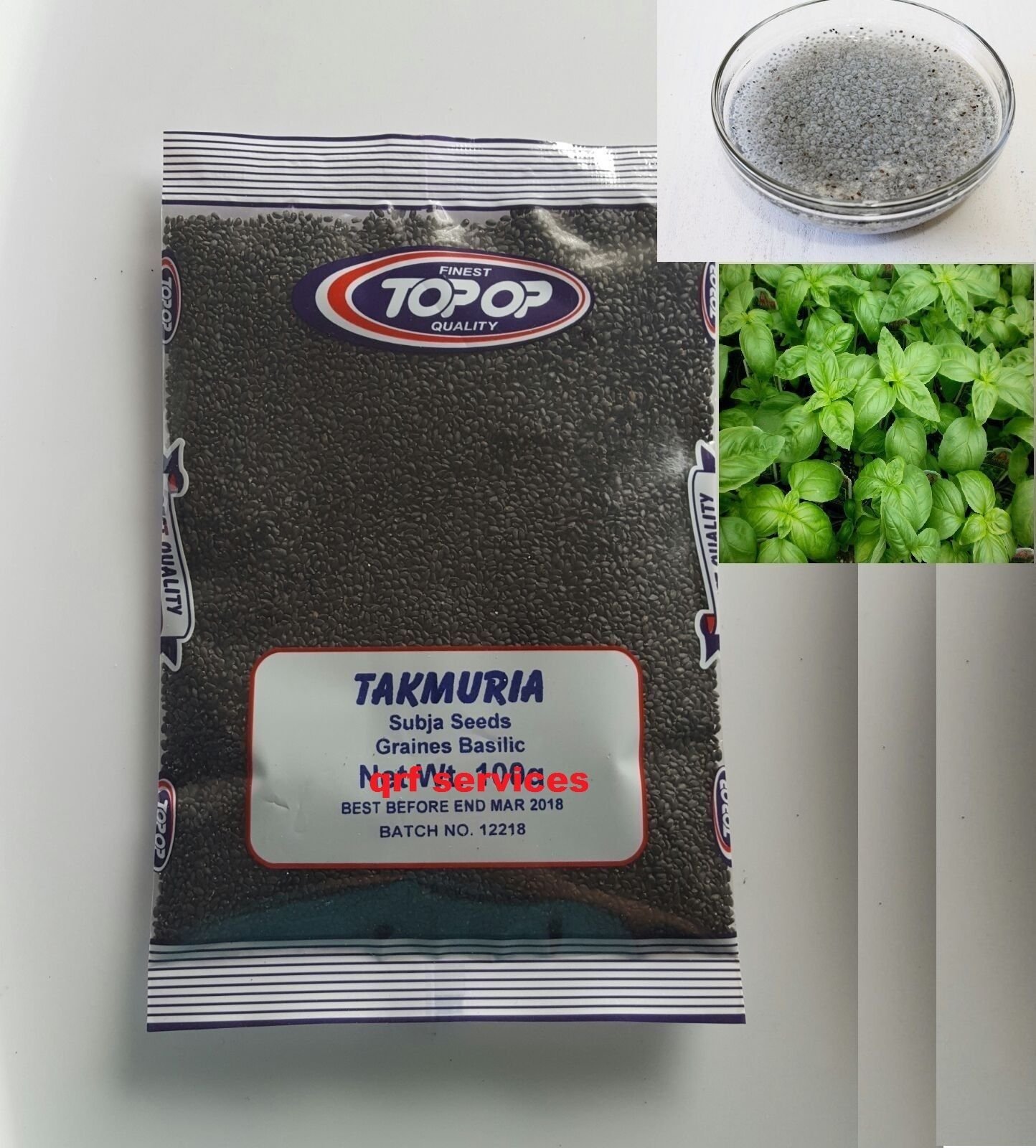 BASIL SEEDS 100g |FREE UK DELIVERY| TUKMARIA SABJA SUBJA SUBZA DESSERT FALOOD...
