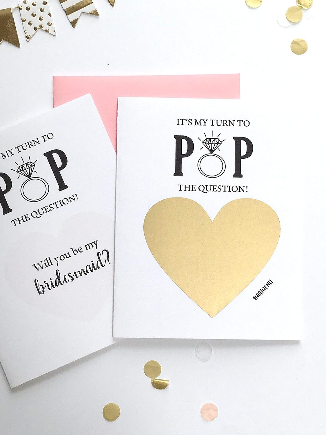 Amazon Com It S My Turn To Pop The Question Bridesmaid Scratch Off Card Handmade