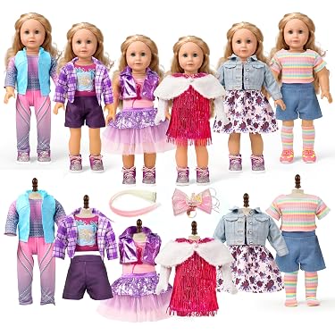 Hemaisu 4-teiliges Luxus-Puppen-Outfit Für La Bubu Puppen (14–17 Cm) – Inkl. Hut, Kleid, Tasche & Schleife – Stylisches Set Zum Anziehen