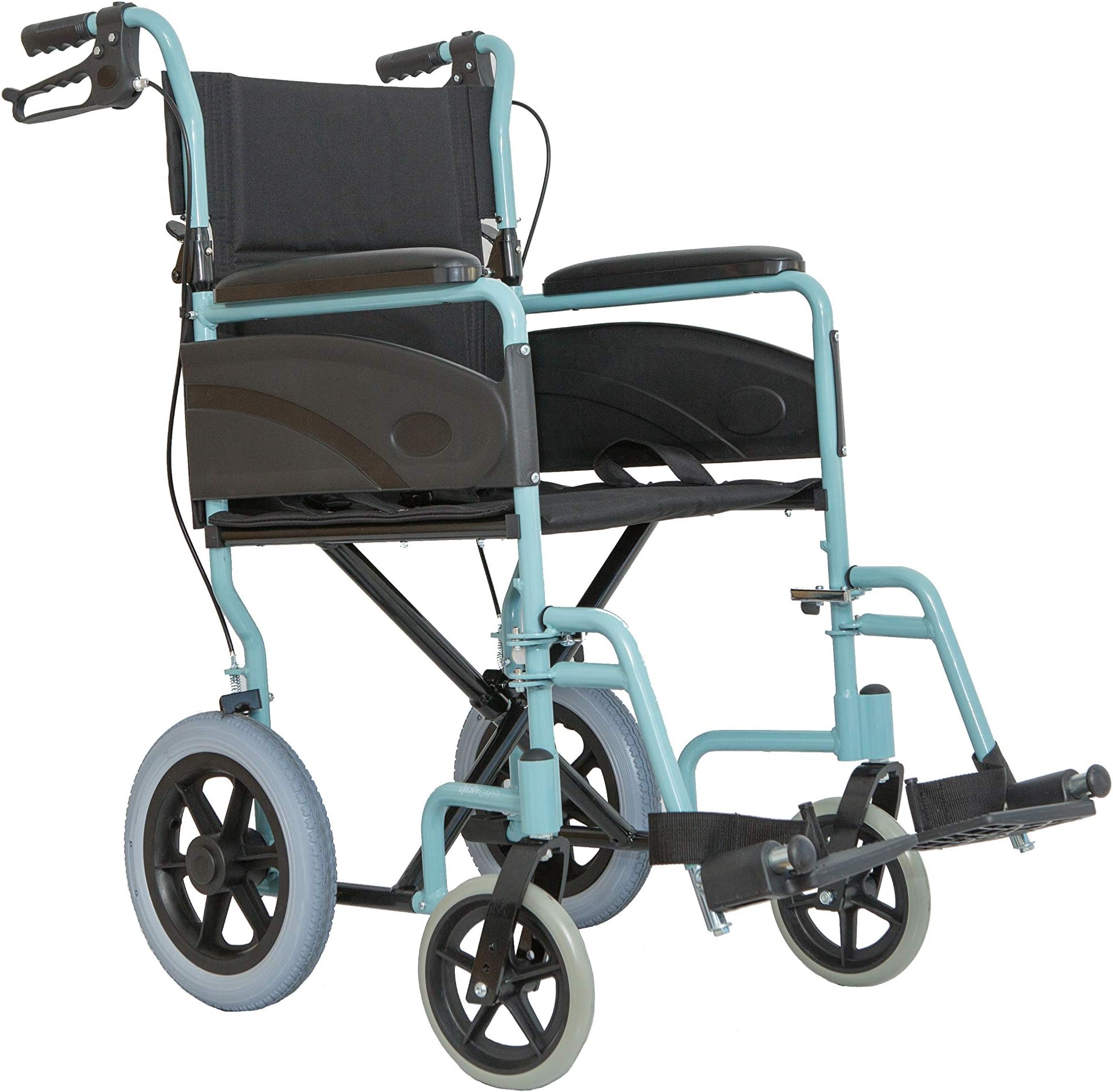 Dash Express Ultra Lightweight Folding Attendant Propelled Wheelchair with Tall Handles