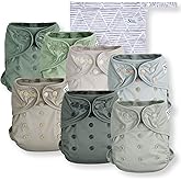 Nora's Nursery Cloth Diaper Cover, Reusable Cover with Snap Closure, Shell for Prefold, Flat, or Fitted Inserts, Includes Wet Bag - Morning Dew