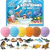 Made in USA Bath Bombs for Kids Surprise Toys Inside SEA Animals - 36 Ocean Toys Like Shark or Jellyfish | Natural Safe Bath 