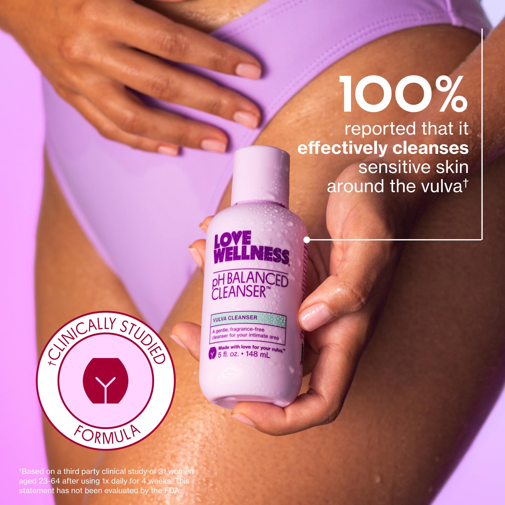 Love Wellness pH Balancing Cleanser | Feminine Vaginal Wash | Fragrance-Free | Vaginal Cleanser for Balanced pH, Intimate Health & Hygiene | Non-Irritating with Aloe Vera for Sensitive Skin | 5 Fl Oz