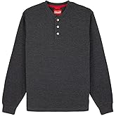 Coleman Men's Long Sleeve Henley Fleece Sweatshirt - 3-Button Placket - Comfortable Cotton Blend for All Seasons