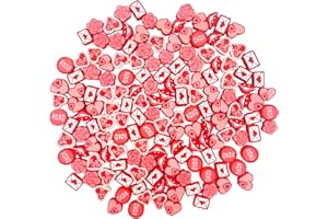 PEVOGON 100 Pcs Polymer Clay Beads Mixed Heishi Spacer Beads Supplies for DIY Bracelet Earring Necklace Jewelry Making (Valentine's Day)