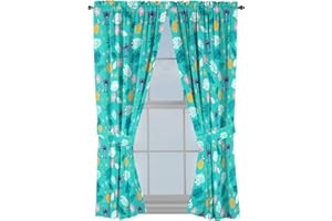Jay Franco Disney Lilo & Stitch Aloha Stitch 63" Inch Drapes - Beautiful Room Décor & Easy Set Up, Bedding - Curtains Include 2 Tiebacks, 4 Piece Set (Official Disney Product)