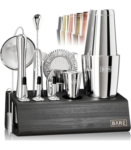 Ｂａｒｔｅｎｄｅｒ １２ Numhew 12-Piece 25 oz. Gold Cocktail Shaker Set, Stainless