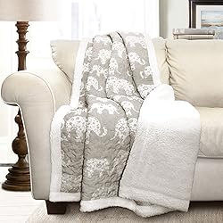 Lush Decor Elephant Parade Throw Fuzzy Reversible