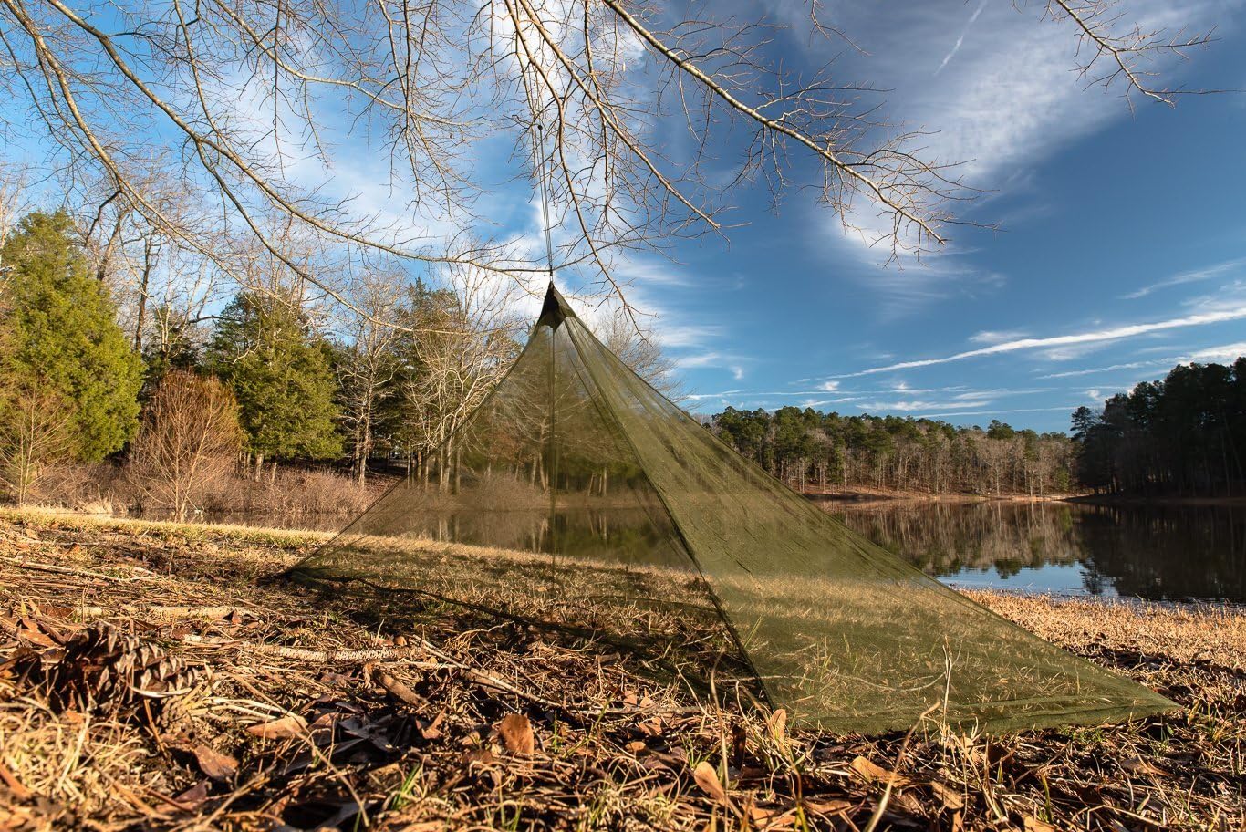 The Friendly Swede Camping Mosquito Bed Net, Bug Net for Single Cot (Army Green): Home & Kitchen