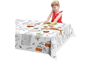 FUN LITTLE TOYS Thanksgiving Tablecloth Rectangle Tablecloth, Thanksgiving Decorations Party Favors for Kids