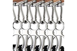 KUNBEIEN 6PCS Horse Tie Ring, Safe Tie Horse Supplies, Humane Way Tie Ring, Magnetic Ring for Tying and Retracting, Helps Horse Pull Back and Releases Stress from The Horse