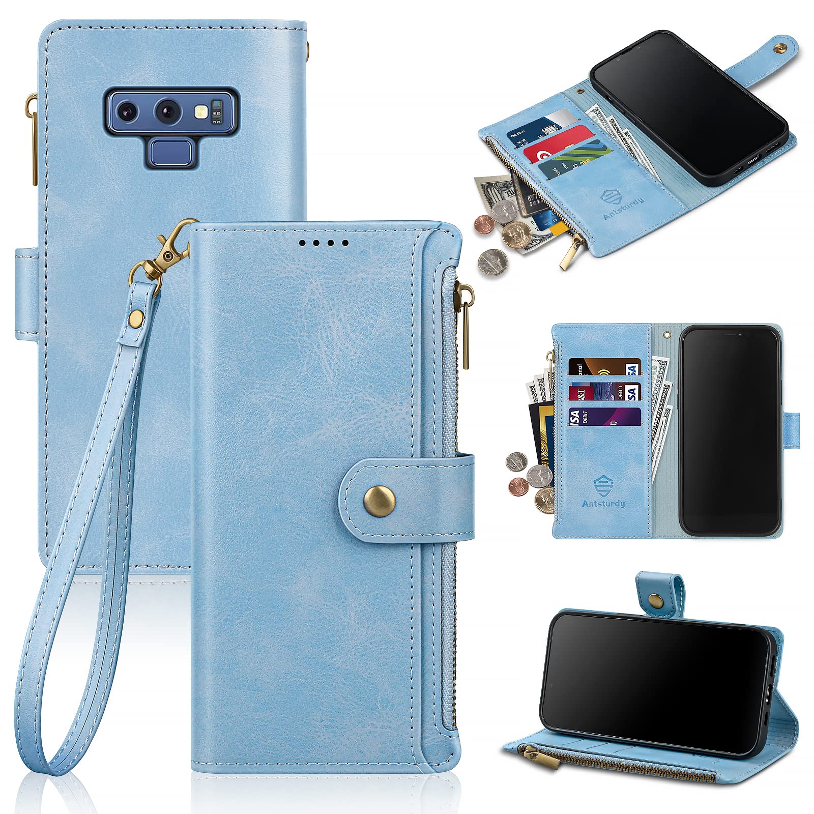Antsturdy Samsung Galaxy Note 9 Wallet case with