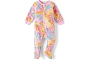 The Children's Place baby-girls And Toddler Fleece Zip-front One Piece Footed Pajama