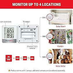 ThermoPro Indoor Outdoor Thermometer Wireless