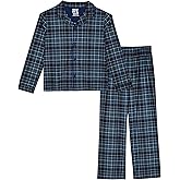 Sleep On It Boys Pajama Set 2 Piece Button Front Kids Pajama Coat Set for Boys