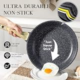 GiPP Nonstick Skillet Grey Granite 20cm with Lid Induction Compatible view 3