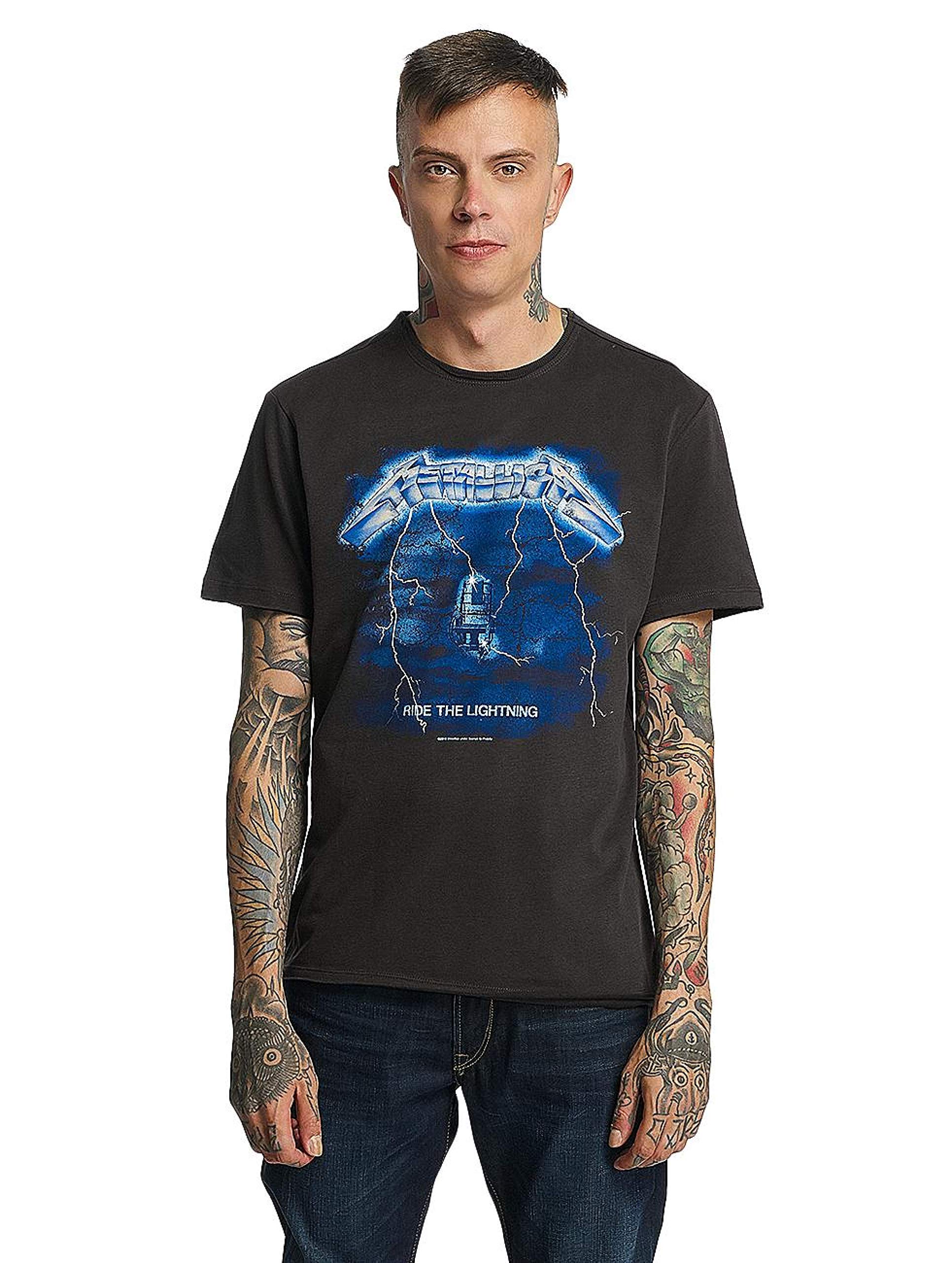 Amplified Men's Metallica-Ride The Lightning T-Shirt