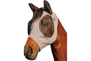 Professional's Choice Comfort-Fit Warm Blood Fly Mask - Charcoal Pattern - Maximum Protection and Comfort for Your Horse