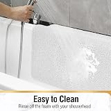 HITSLAM Non Slip Shower Mat 60x40 cm PVC Loofah Drain Fast Dry White view 7
