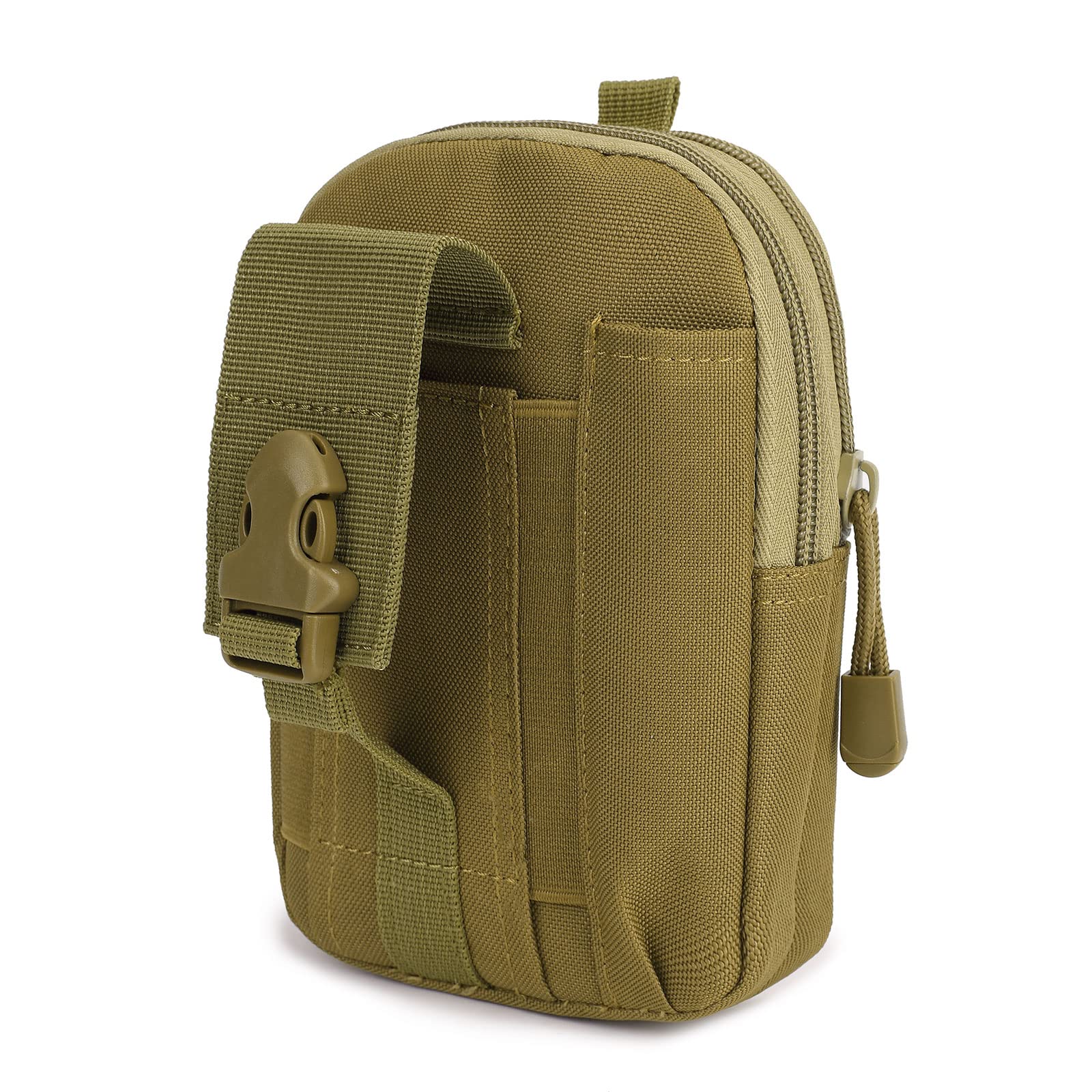 Long Keeper Hiking Waist Bag – Small Molle Pouch Tactical Utility Belt Pouch, Outdoor Waist Pack, EDC Pocket Organiser Bag with Cell Phone Holster for Cycling Running Hiking