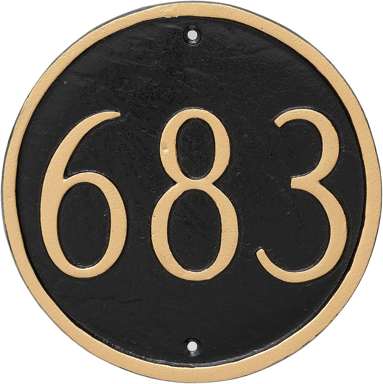 Address Signs - Montague Metal Circle Address Sign Plaque, 6.5