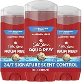 Old Spice Deodorant for Men, Aluminum Free, Aqua Reef, 3.8 oz Pack of 3 | Citrus &amp; Cypress Notes | 24/7 Odor Protection | Helps Fights Odors | 24/7 Freshness &amp; Long-Lasting Scent | Red Collection