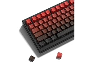 dagaladoo Red Black Topographic keycaps Line Backlit keycaps Shine Through Keyboard Keys Side Printed Key caps Cherry Profile