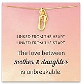 STORYJEWELLERY Mother Daughter Necklace, Gifts for Mom and Daughters, Daughter Birthday Gifts, Link Jewelry for Mom