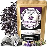 Sou Zen Earl Grey Lavender 30 Corn-Fiber Pyramid Tea Bags | Premium Loose Leaf Blend with Bergamot & Lavender | Naturally Organic Ingredients, No Additives