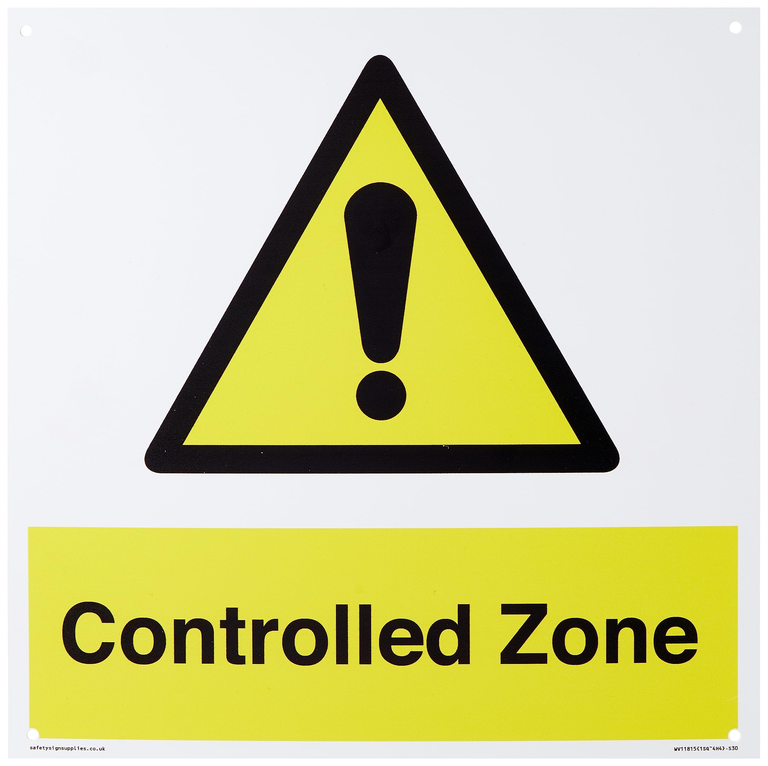 Controlled Zone Sign - 300x300mm - S30