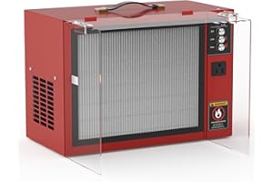 OUKEETO Portable Air Filtration System - Tabletop Dust Collectors (580-780CFM) for Woodworking, Movable Air Filter with Stron