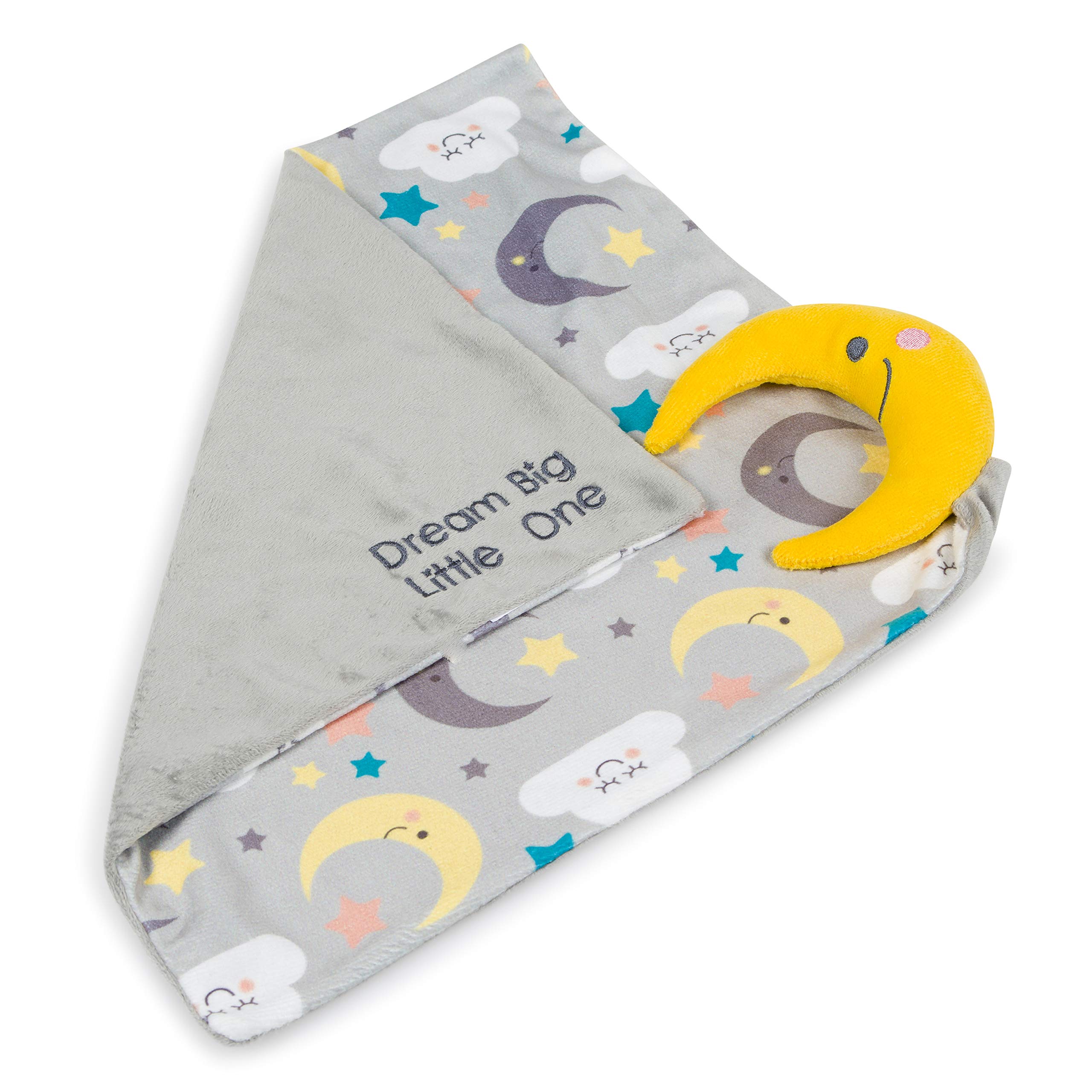 Petface (Little Petface) Dream Big Puppy or Dog Blanket with Moon Toy, Machine Washable (Pack of 1)