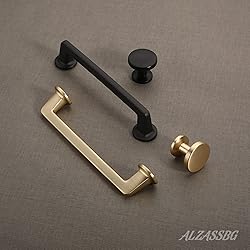 Alzassbg 15 Pack Matt Black Cabinet Knobs, 1.1