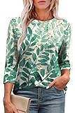 XIEERDUO 3/4 Sleeve Blouses for Women Dressy Casual