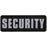 Laughing Lizards Reflective Security Patch, Night Vision, &amp; Infrared Capable Weather Resistant Tactical IR Vest Patch Made to Last with Hook &amp; Loop Backing (Medium (8.5" x 3"), Security)