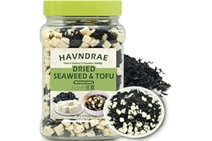 HAVNDRAE 6.5oz Dried Wakame Seaweed & tofu mix for Miso Soup, Japanese Soup Kit - Instant, Vegan, High Protein for Ramen, Udon, Noodles, Stews, Camping Meals