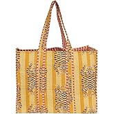 Marubhumi Women Lightweight Travel Bag Purse Cotton Shoulder Tote Bag For Shopping Grocery & Beach Bag