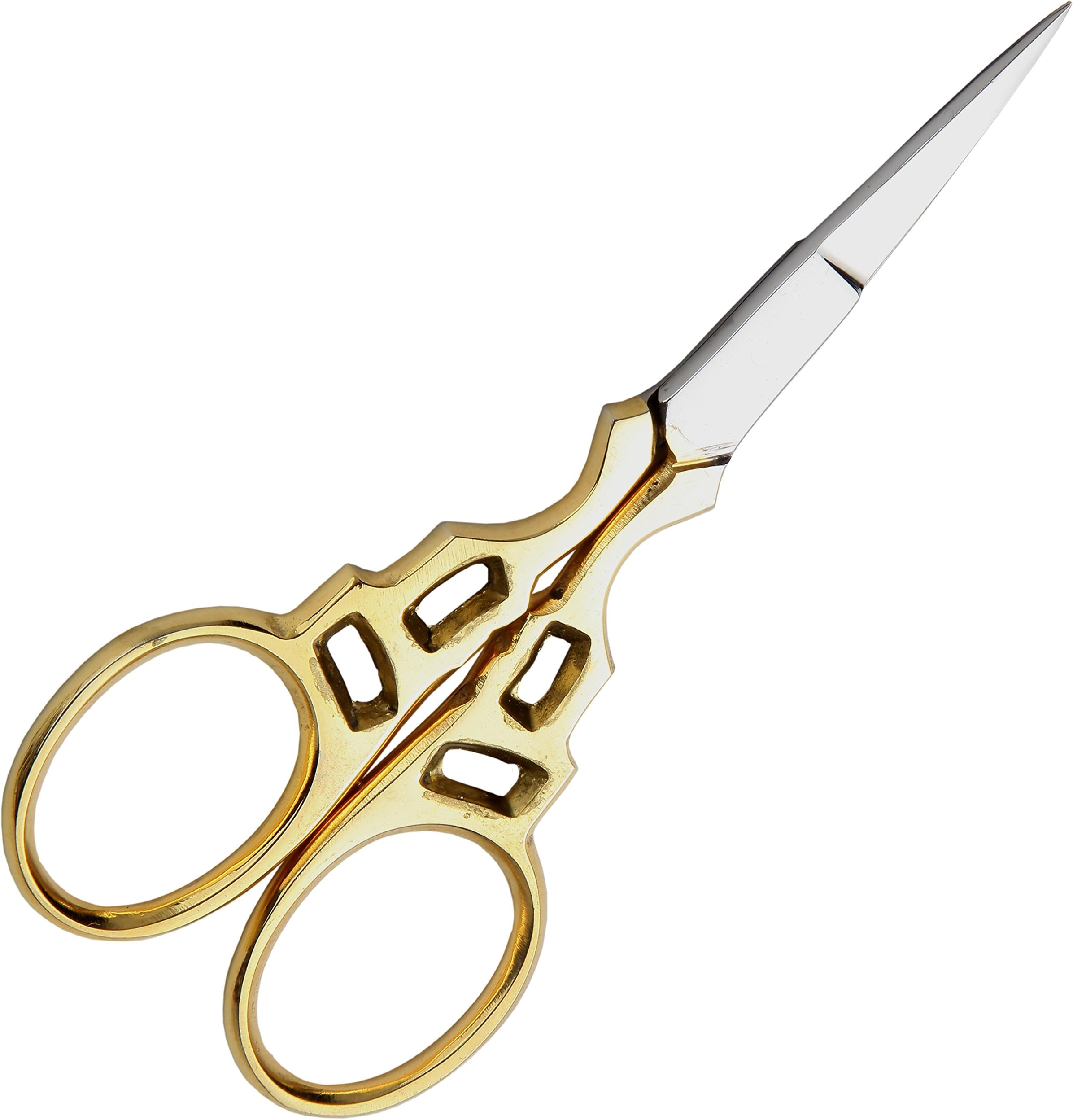 Elegance Heirloom Embroidery Scissors - Cross Stitch Sewing Quilting Needlework - Collectible Gift Featuring Vintage European Design -Victorian Gold