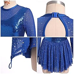 AFAVOM Sequin Figure Skating Dress for Women Girls