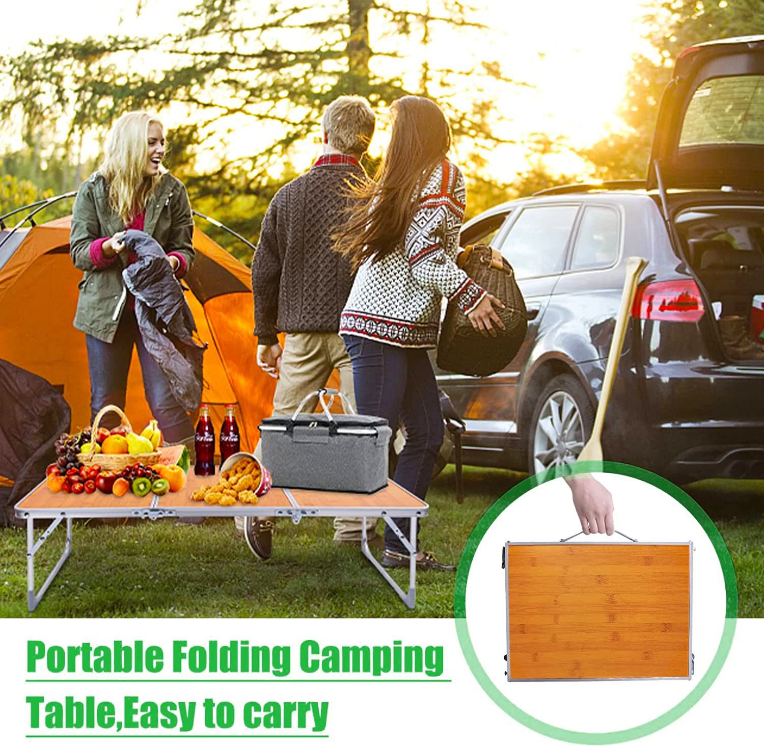 Mua Folding Camping Table,Portable Picnic Table Foldable Lightweight ...